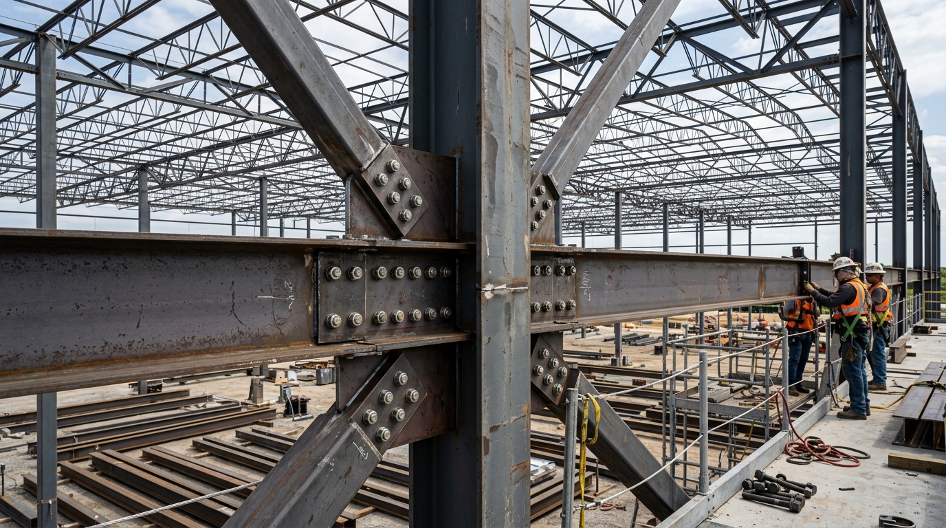 Ağır Çelik Konstrüksiyon Fabrika ve Depo İmalatında Cıvatalı vs Kaynaklı Montaj Karşılaştırması